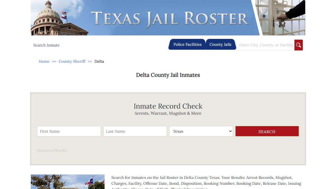 Delta County Jail Inmates - Jail Roster Search