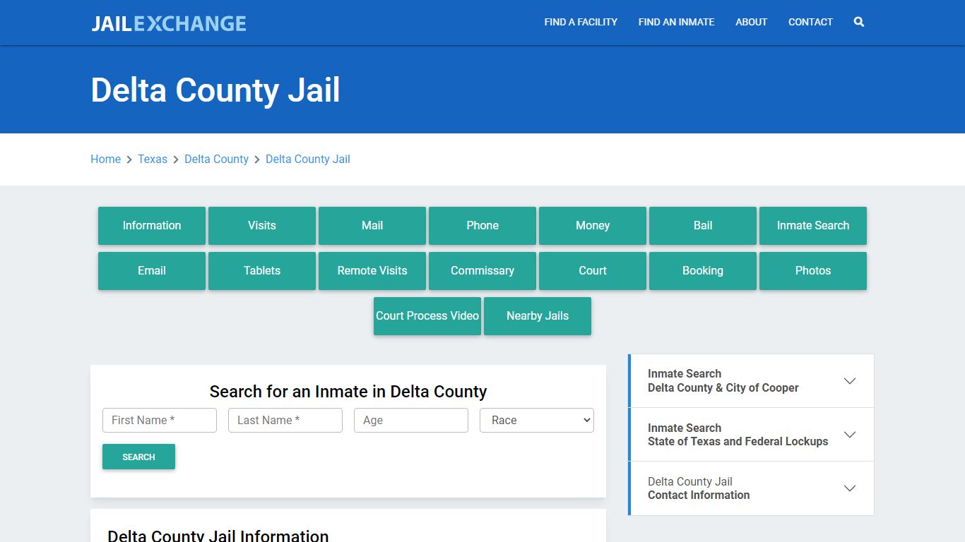 Delta County Jail Roster Lookup, TX, Inmate Search