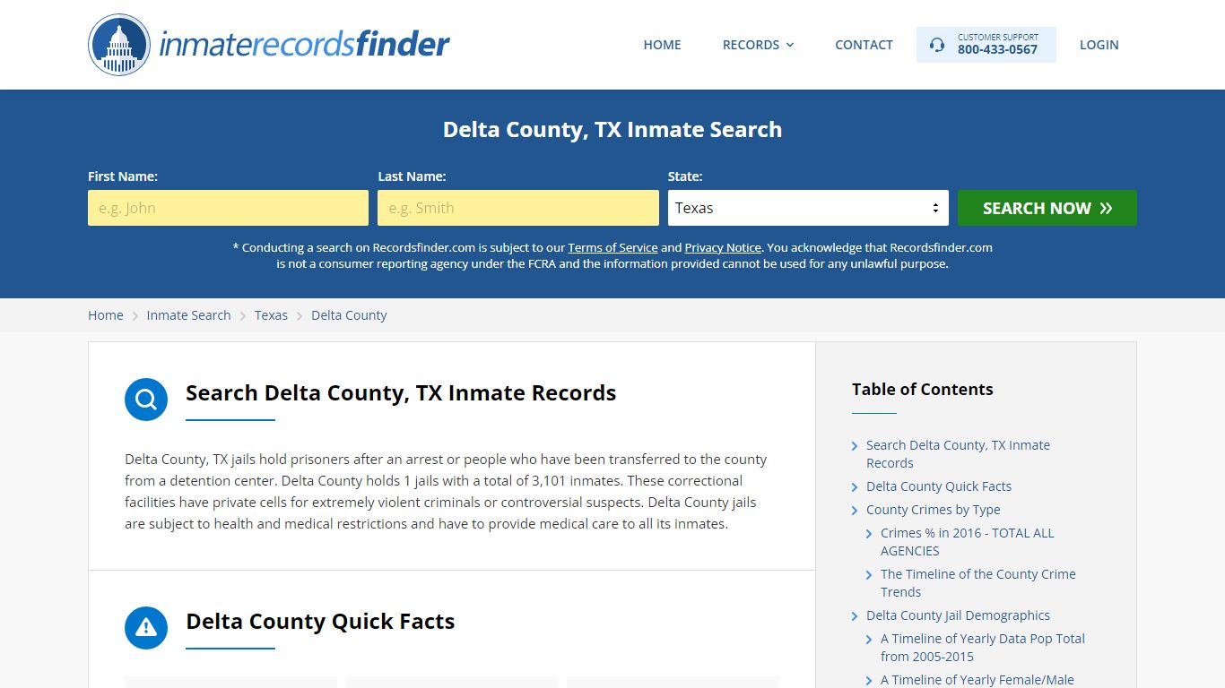 Delta County, TX Inmate Lookup & Jail Records Online